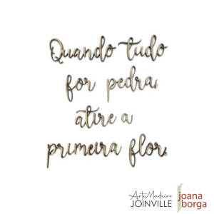 QUANDO TUDO FOR PEDRA, ATIRE A PRIMEIRA FLOR ( Frase)