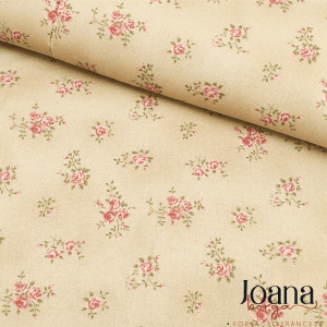 TECIDO DIGITAL - ROSAS PEQUENAS - BEGE (MVD04C01)