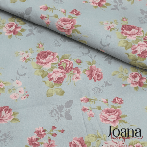 TECIDO DIGITAL - CINZA - ROSAS COM TEXTURA (MVD01C04)