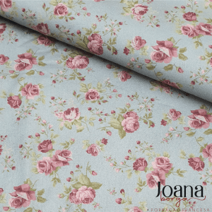 TECIDO DIGITAL - CINZA - ROSAS MEDIAS (MVD03C04)