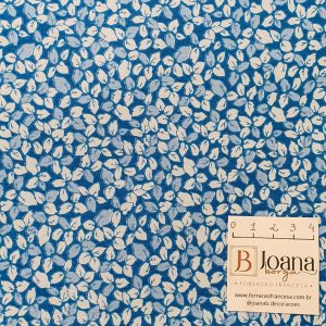 TECIDO - 0,50X1,40cm -COLEÇÃO AZUIS - FOLHAS (Cod. 29079C01)