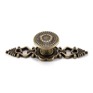 PUXADOR GIRASSOL C/ BASE OURO VELHO