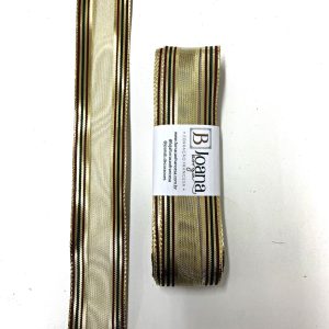 FITA ARAMADA DOURADA COM LISTRAS