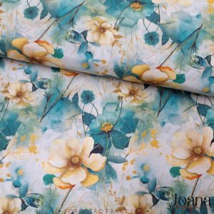 TECIDO DIGITAL FLORAL VERDE (COLEÇÃO CLUBE MAIS CRIATIVO)