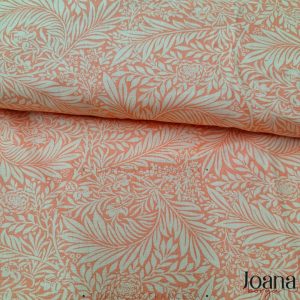 TECIDO FLORAL SALMÃO (COLEÇÃO CRIATIVA)