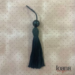 TASSEL C/ PEDRARIAS - Preto com pérola preta