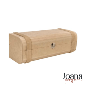 CAIXA VINHO C/ CINTA E DOBRADIÇA 33,5X12X12