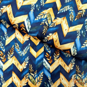 TECIDO DIGITAL CHEVRON (COLEÇÃO ORANGE NAVY)