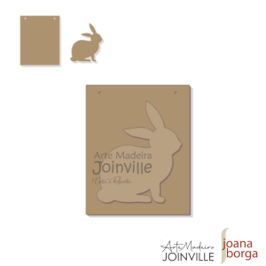 ENFEITE PORTA PÁSCOA 01 (Silhueta Coelho)