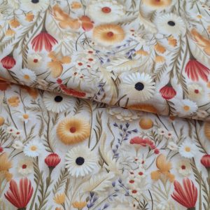 TECIDO DIGITAL FLORES DO CAMPO 3D