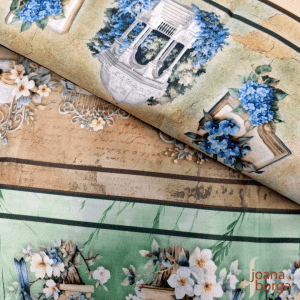 TECIDO DIGITAL BARRADO COM FAIXAS - COLEÇÃO SECRET PLACE POR JOANA BORGA