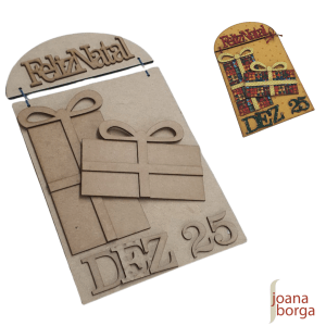 KIT PLACA PRESENTE DE NATAL