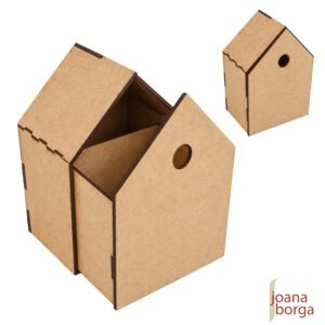 CAIXA CASINHA COM GAVETA - M