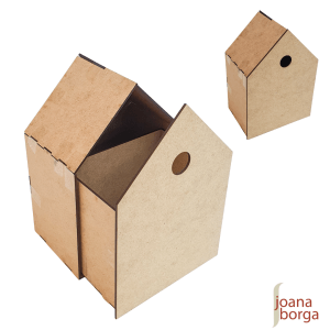 CAIXA CASINHA COM GAVETA - M