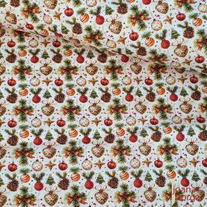 TECIDO DIGITAL NATAL - ENFEITES VINTAGE (1,5M X 0,50M)