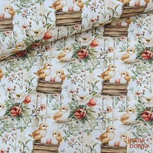 TECIDO DIGITAL PASSAROS E OVOS (COLEÇÃO PASCOA 2026)