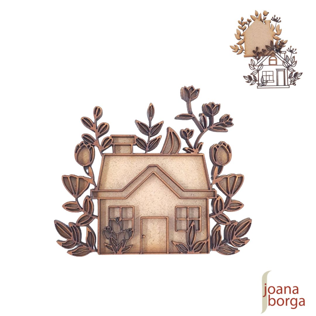APLIQUE CASINHA COM CHAMINE – 9,5x8cm