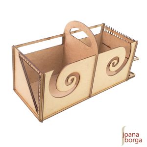 CAIXA ORGANIZADORA PARA CROCHÊ / TRICÔ - DUPLA