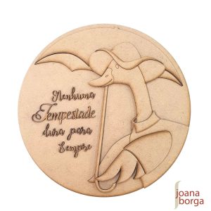 PLACA GANSA NENHUMA TEMPESTADE DURA PARA SEMPRE