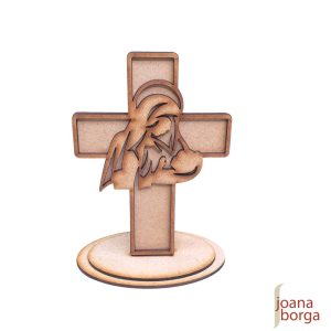 CRUZ DE BALCÃO MARIA E JESUS