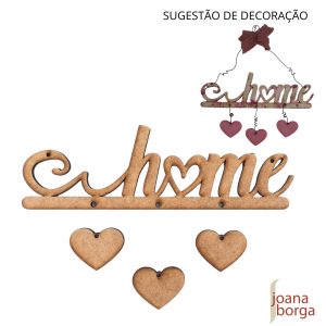 ENFEITE PORTA HOME E CORAÇÃO 9MDF 6MM)