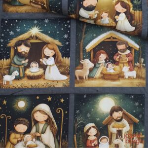 TECIDO DIGITAL PAINEL DE NATAL - PRESÉPIO