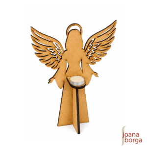 ENFEITE DE BALCÃO ANJO C/ SUPORTE PARA VELA G