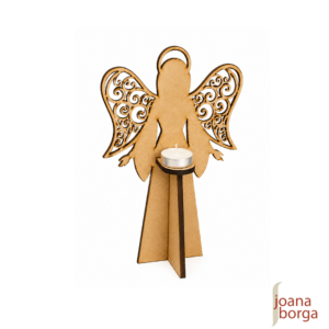 ENFEITE DE BALCÃO ANJO C/ SUPORTE PARA VELA M