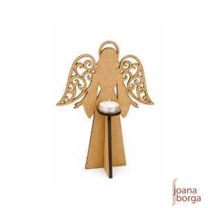 ENFEITE DE BALCÃO ANJO C/ SUPORTE PARA VELA P