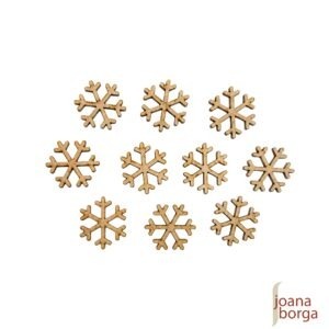FLOCOS DE NEVE - MINI - 10 UNIDADES