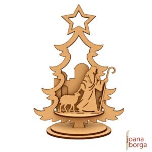 ENFEITE DE BALCÃO ÁRVORE E JESUS
