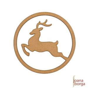 RENA DE NATAL APLIQUE CIRCULO