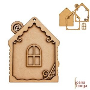 SHAKER BOX CASINHA DE DOCE - APLIQUE COM 3 CAMADAS SOBREPOSTAS